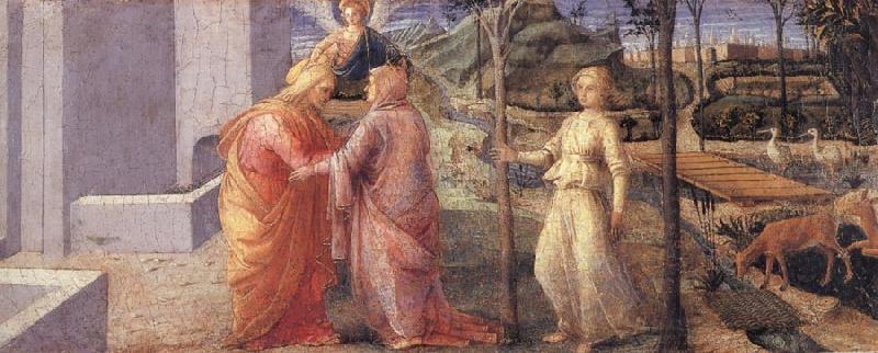 Fra Filippo Lippi The Meeting of Joachim and Anna at the Golden Gate France oil painting art
